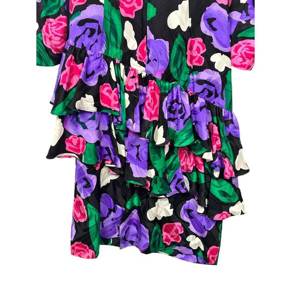 Silk Floral Midi Dress - Picture 4 of 8